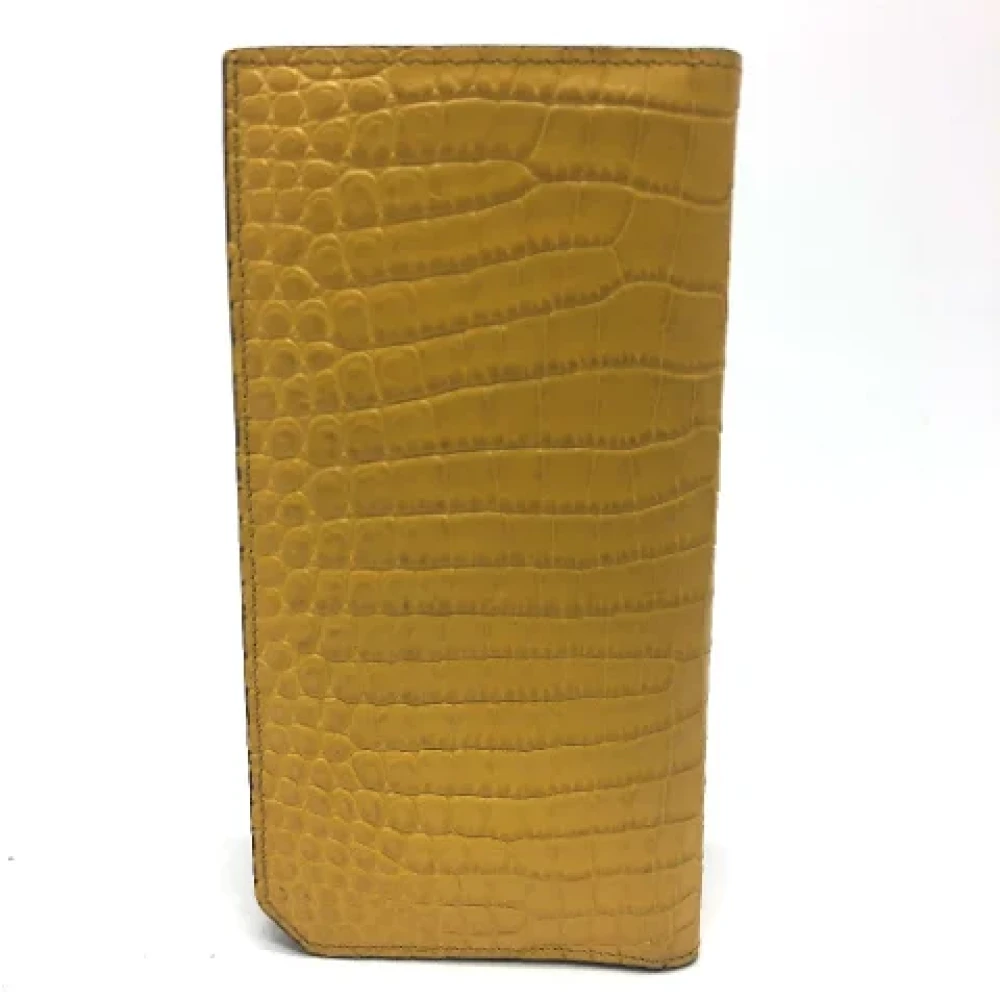 Jimmy Choo Pre-owned Leather wallets Yellow Dames
