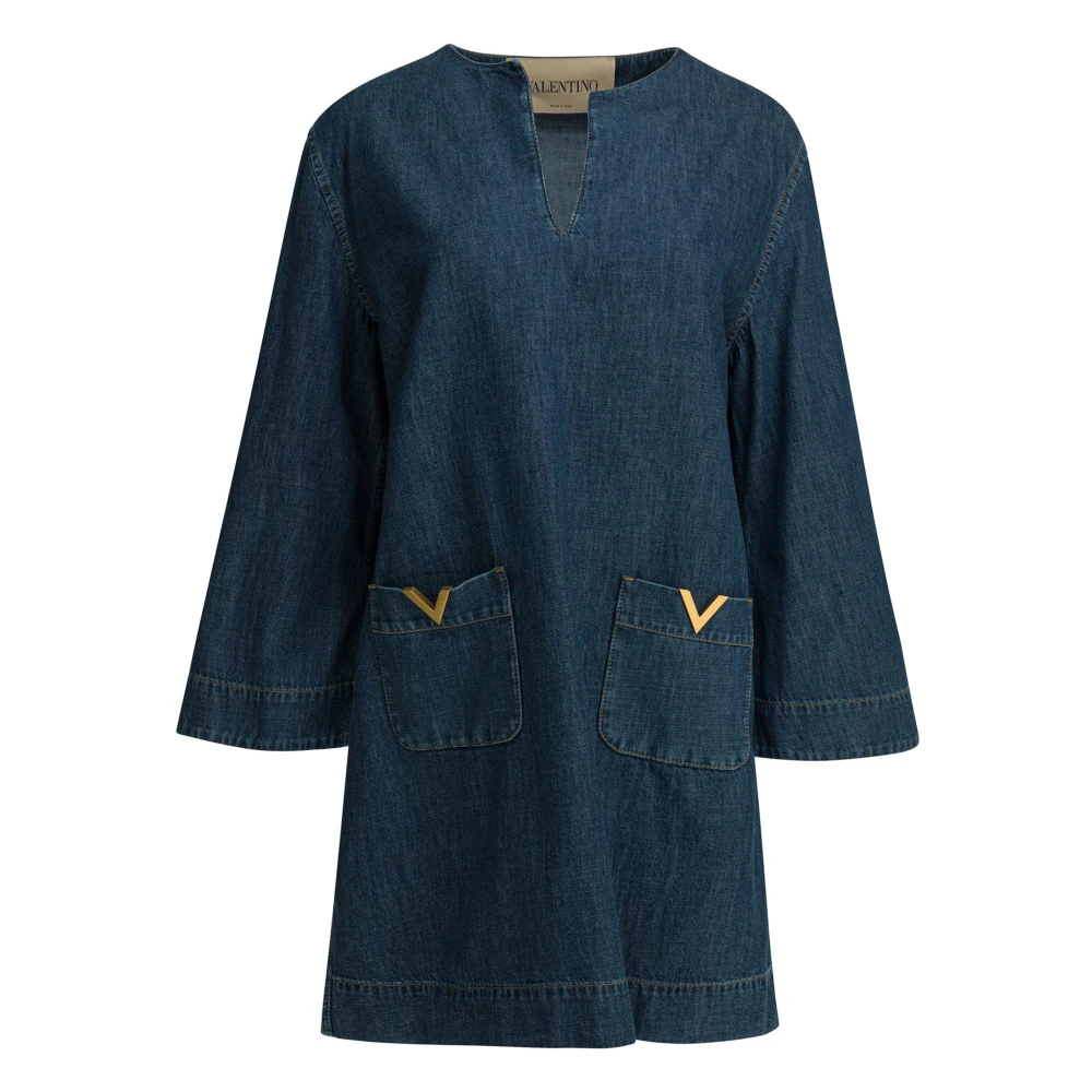Valentino Garavani , Short Dresses, Female, Blue, Xs, Short Dress