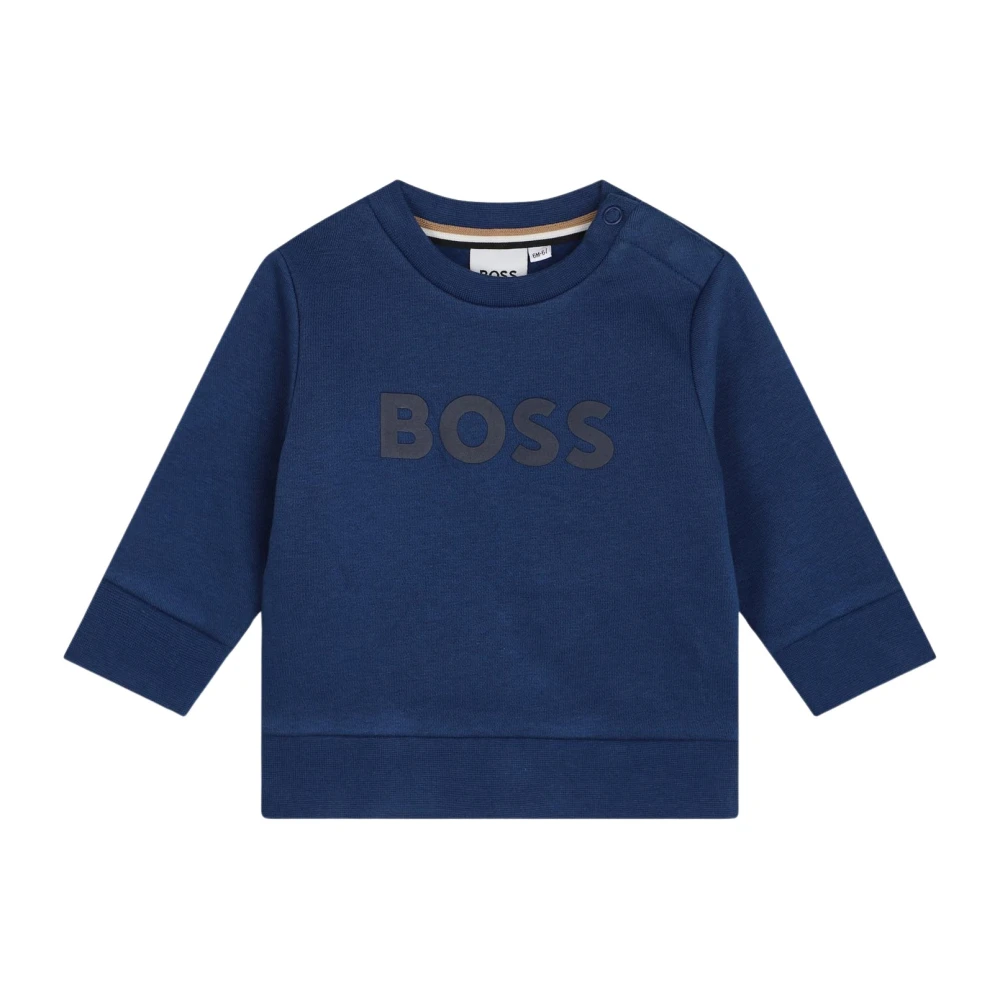 Hugo Boss Blå Crew Neck Tröja Blue, Pojke