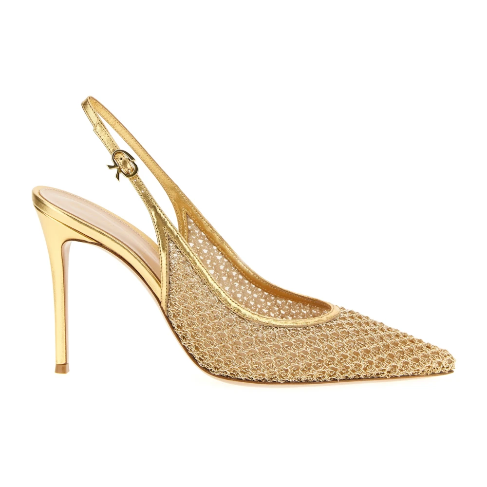 Gianvito Rossi Women's Yellow Pumps, 6 Uk, Nikki Slingback