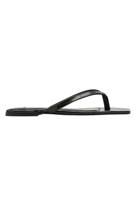 Croco-präglade flip-flops