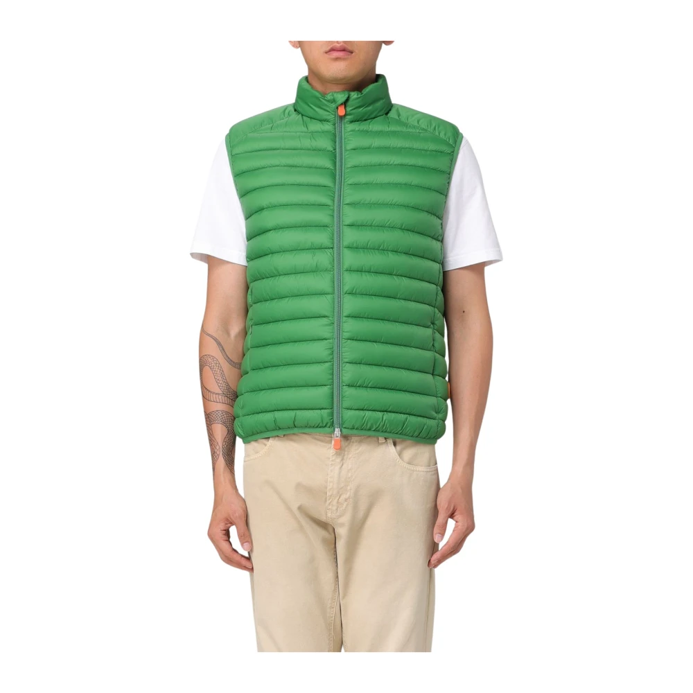 Save The Duck Men's Green Waistcoats, S, Stylish Puffer Vest