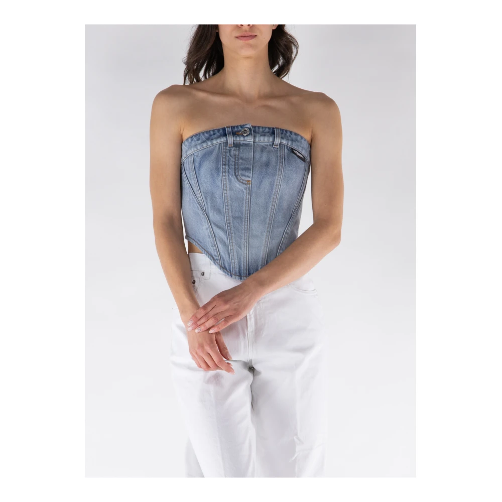 Vetements Denim Korset Blue Dames