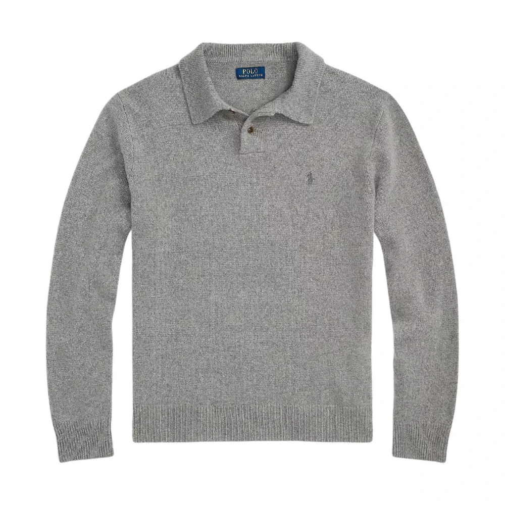 Ralph Lauren Grå tröja med polokrage Gray, Herr