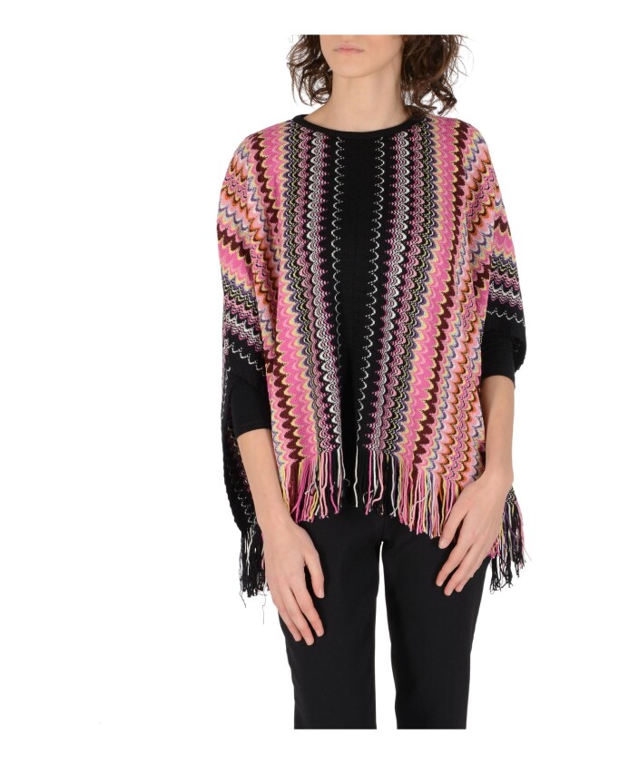 poncho-femme-multicolore