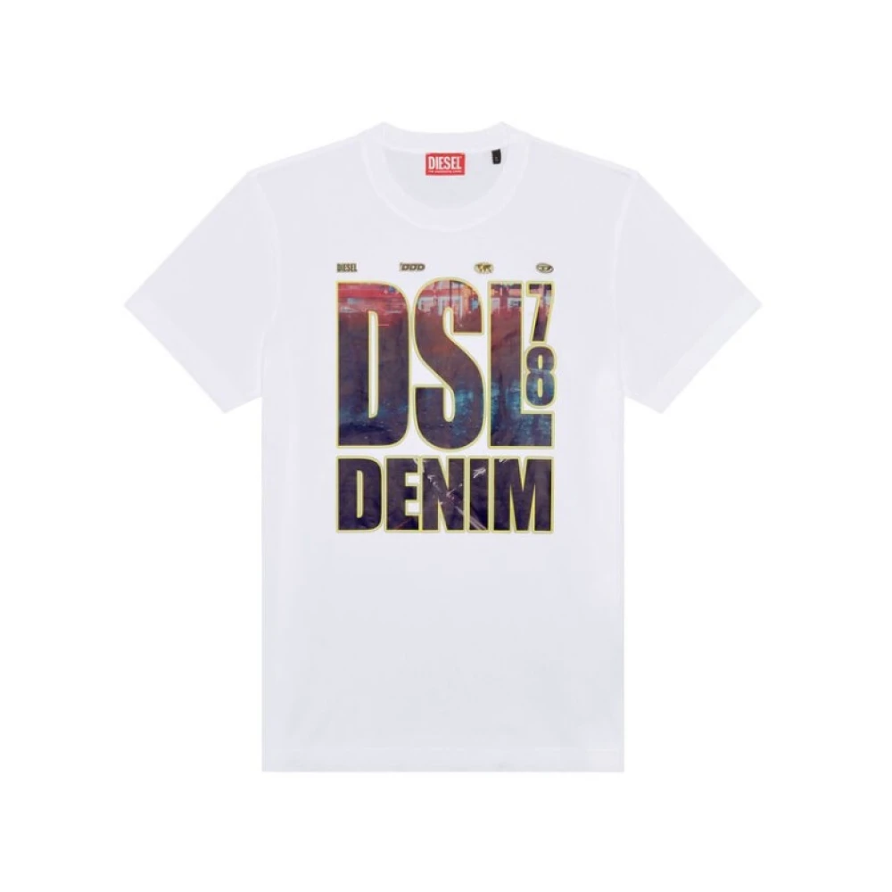 Diesel Uomo Bianco Top, S, New,