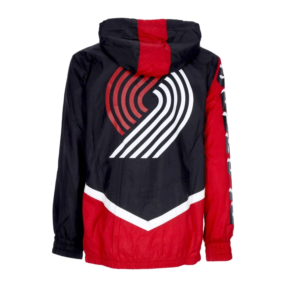 Mitchell & Ness Windbreaker Ski Jas met NBA Logo Black Heren