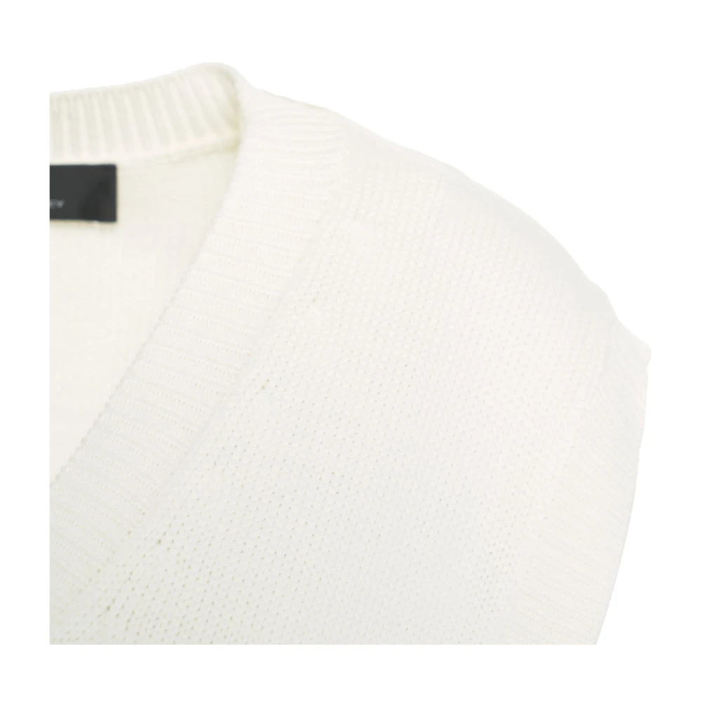 Peuterey Wit Gebreid Vest V-Hals White Dames