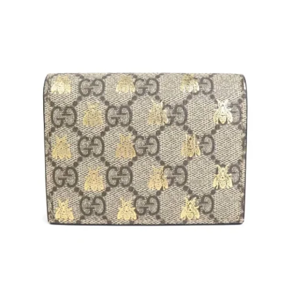 Gucci Vintage Pre-owned Leather wallets Beige Dames