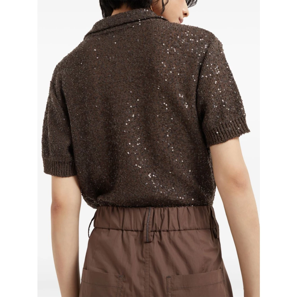 BRUNELLO CUCINELLI Bruine Broek Elegante Stijl Brown Dames