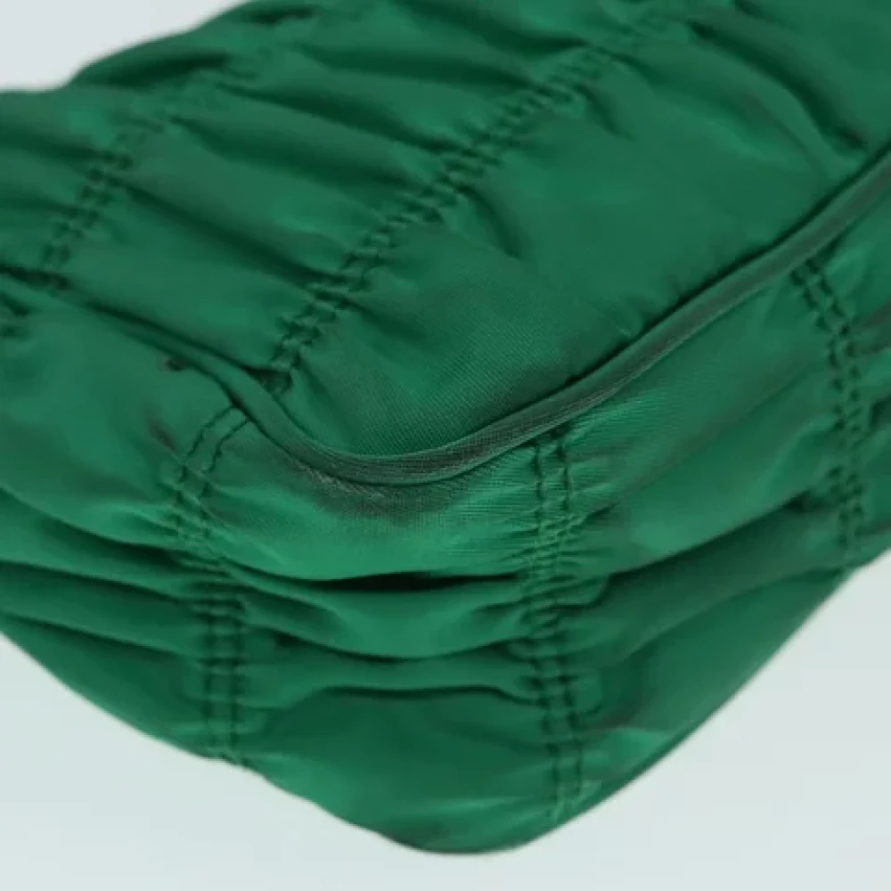 Prada Vintage Pre-owned Leather shoulder-bags Green Dames