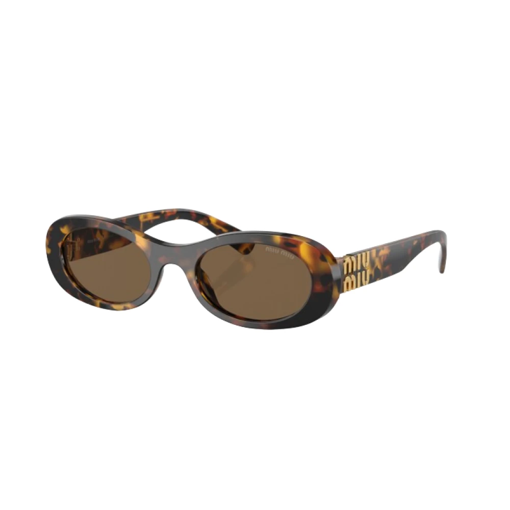 Miu Miu Women's Brown Oval Havana Dark Mu06zs Sunglasses - Image 6