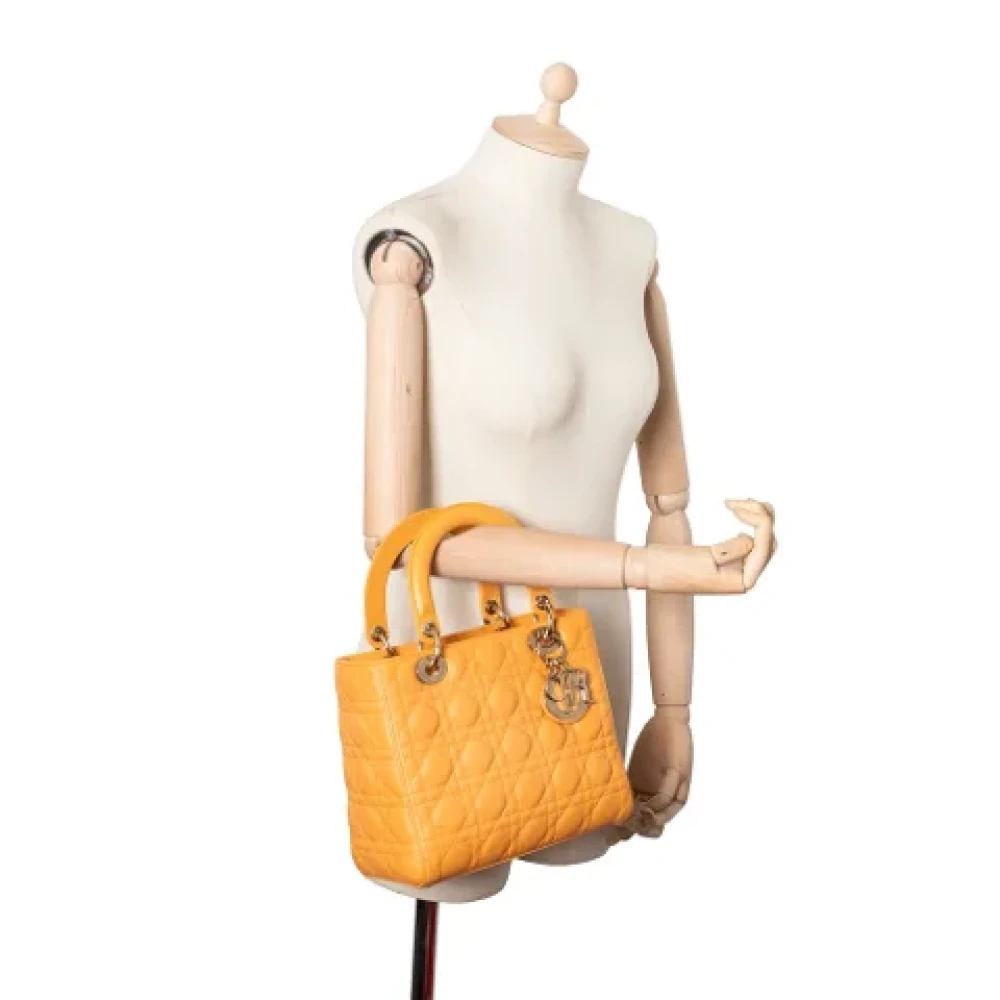 Dior Vintage Pre-owned Leather dior-bags Orange Dames