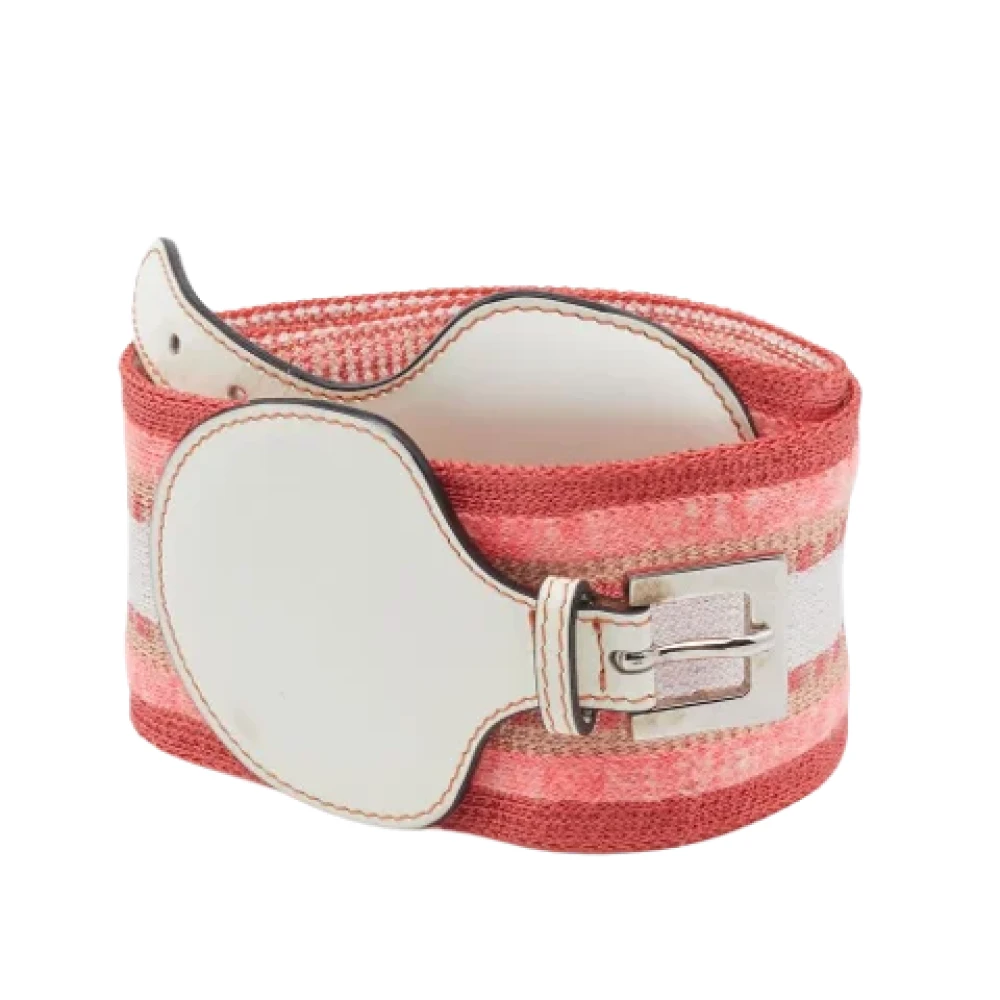 Missoni Pre-owned Leather belts Pink Dames