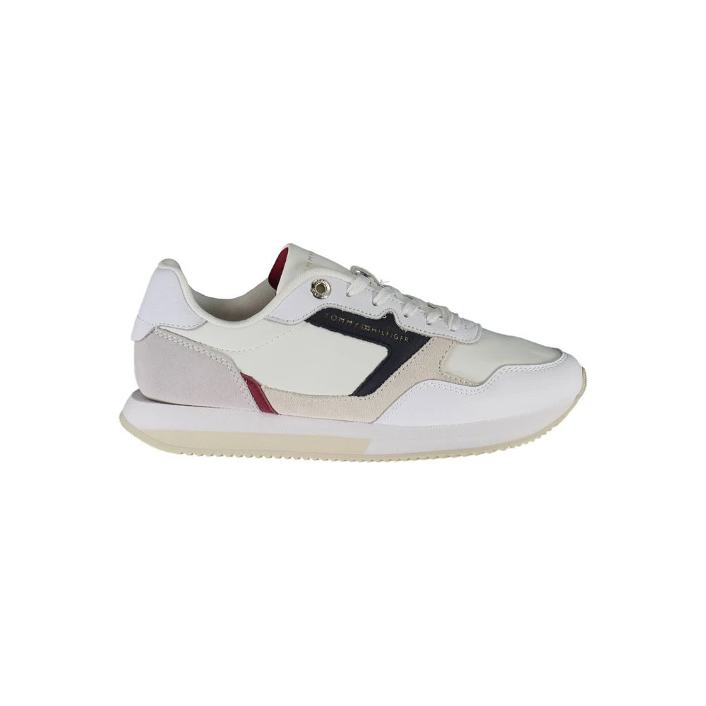 Tommy Hilfiger Women's White Sneakers,, Leather Sneaker Size 7 Uk