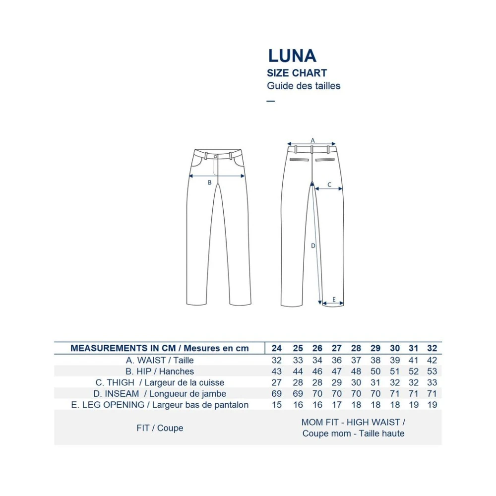 Ines De La Fressange Paris Luna blue denim jeans x Notify Blue Dames