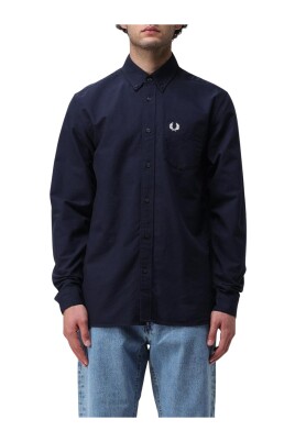 chemise-oxford-bleu-marine-a-manches-longues