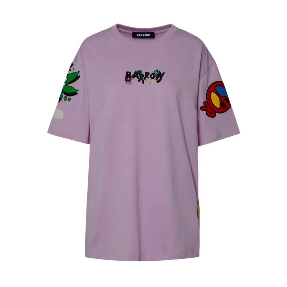 Barrow Klassiek Katoenen T-Shirt voor Heren Purple Heren