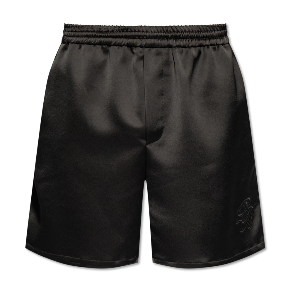 Balmain Satijnen shorts Black Heren
