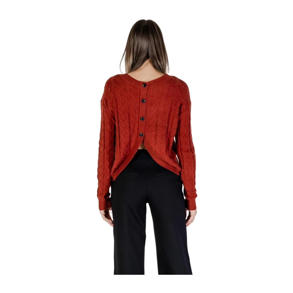 Vero Moda Gezellige Gebreide Trui voor Vrouwen Red Dames