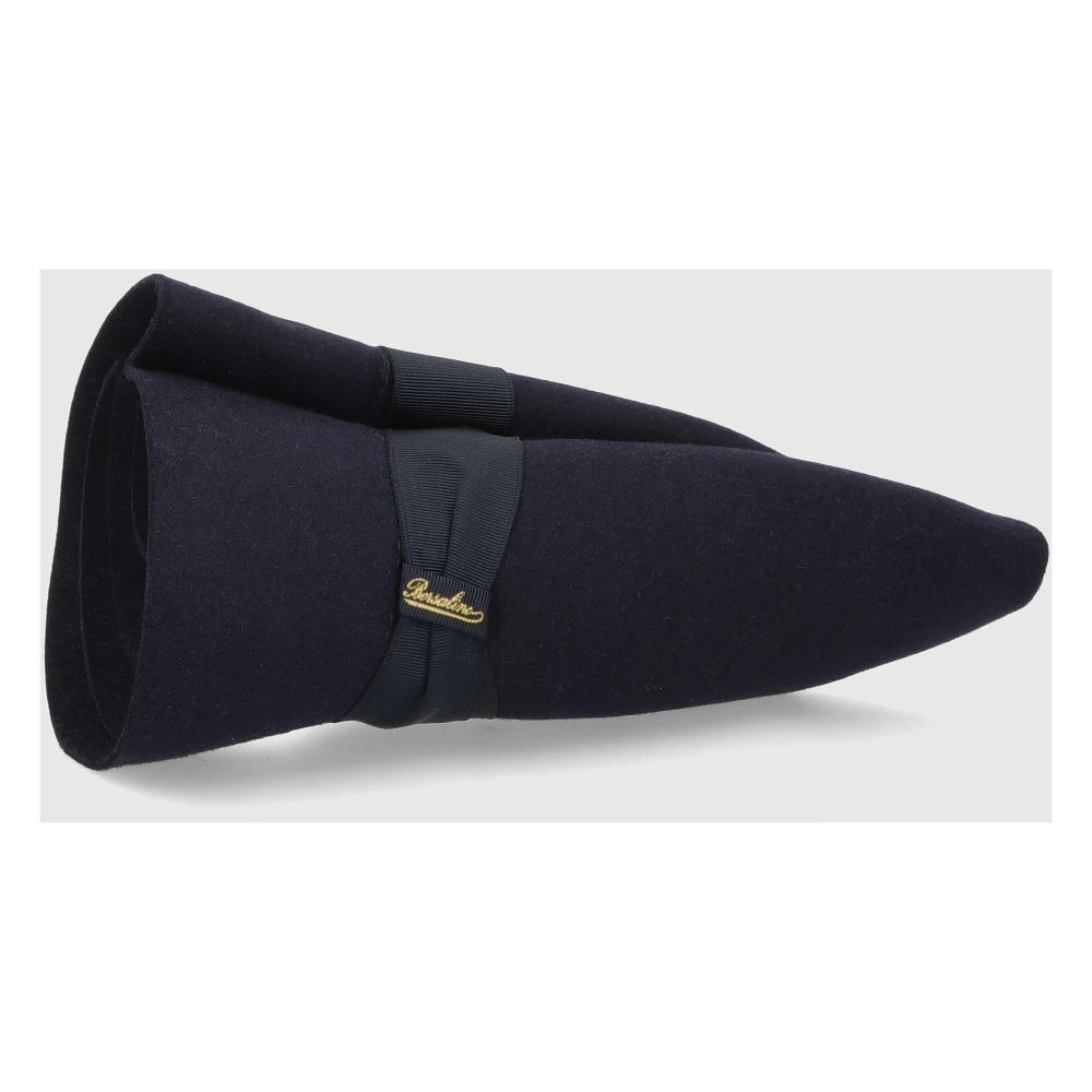 Borsalino Lichtgewicht vilten hoed met grosgrain lint Blue Heren