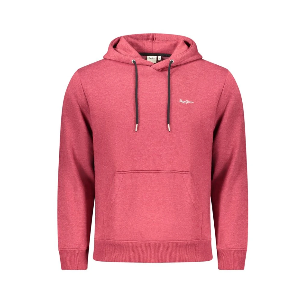 Pepe Jeans Men's Red Hoodies, Xl, Polyester Sweatshirt