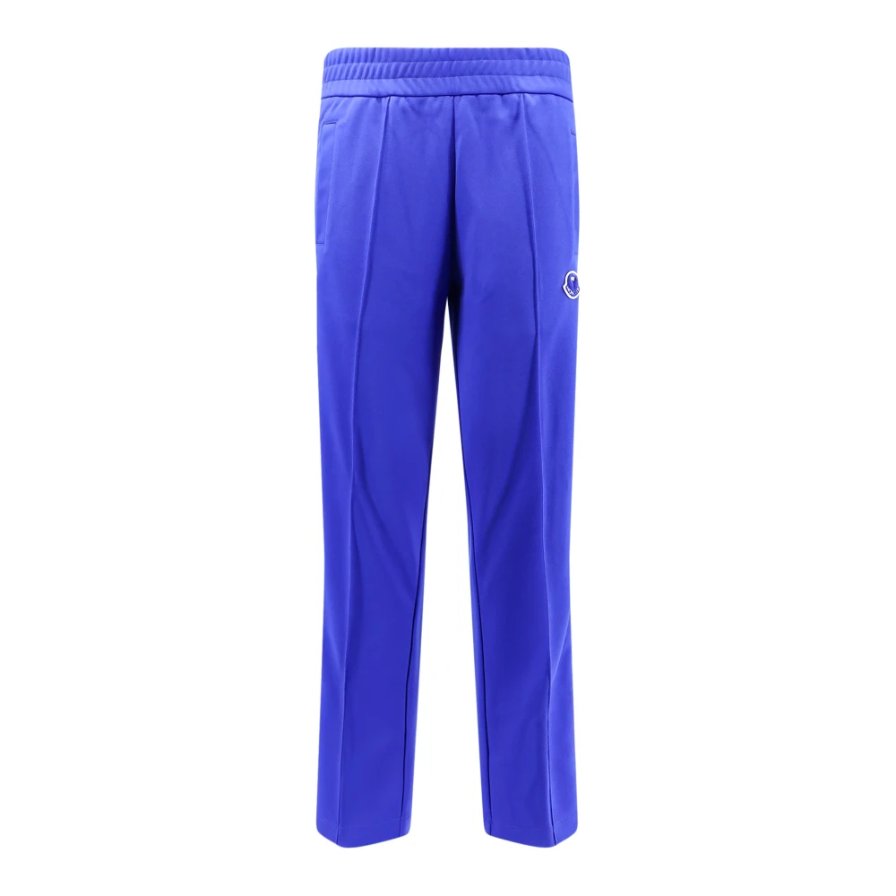 Moncler Iconische Jersey Broek met Lateraal Band Blue Heren