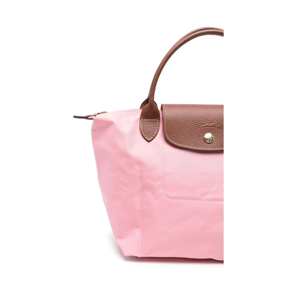 Longchamp Roze Canvas Overslag Handtas Pink Dames