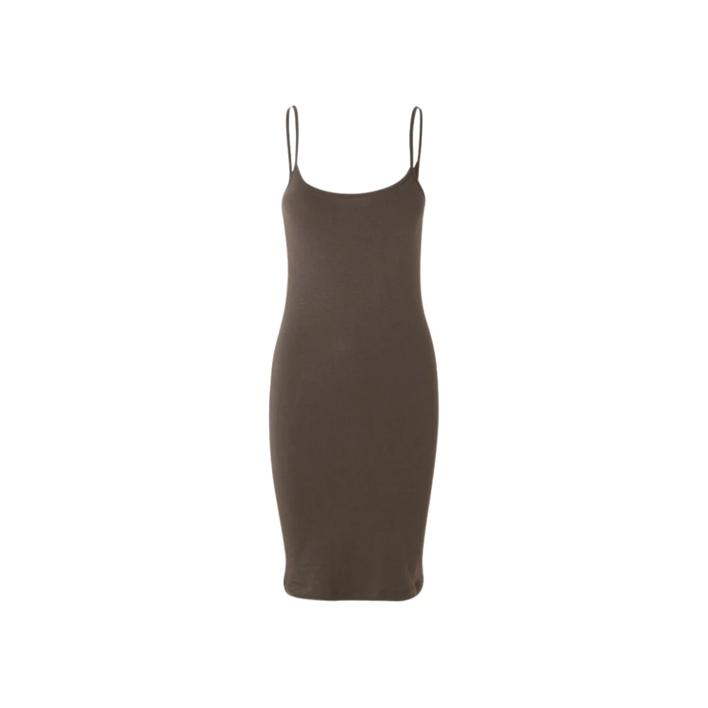 Samsøe Modal Katoen Slip Jurk Gray Dames