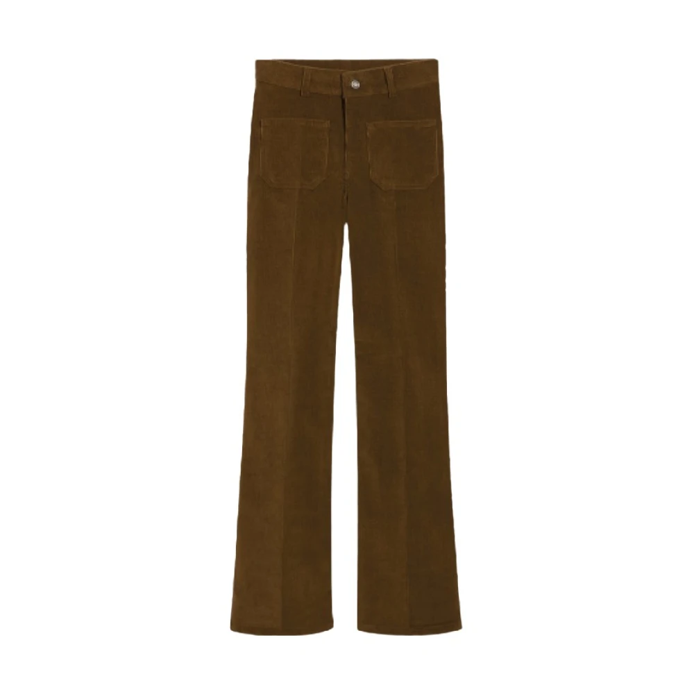 Vanessa Bruno Corduroy Bootcut Byxor Brown, Dam