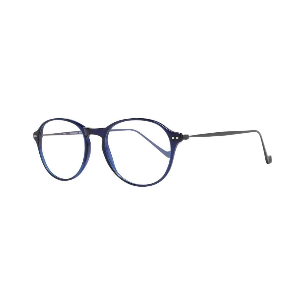 Hackett Blauwe Ronde Optische Monturen Stijlvolle Mannen Blue Heren