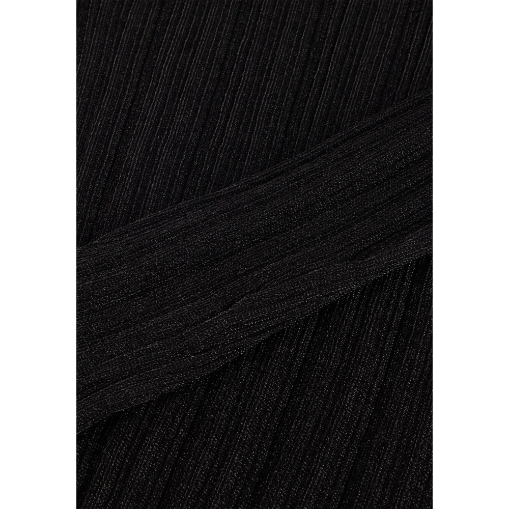 Gestuz Zwarte Off-Shoulder Rib Top voor Vrouwen Black Dames