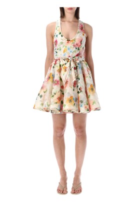 chinese dress ladies Strapless Blue Floral Mini Homecoming Dress,Summer Dress Y2646 –  Simplepromdress