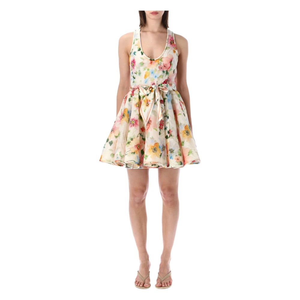 Zimmermann Women's Multicolor Short Dresses, 2XS, Alchemy Racer Mini Dress