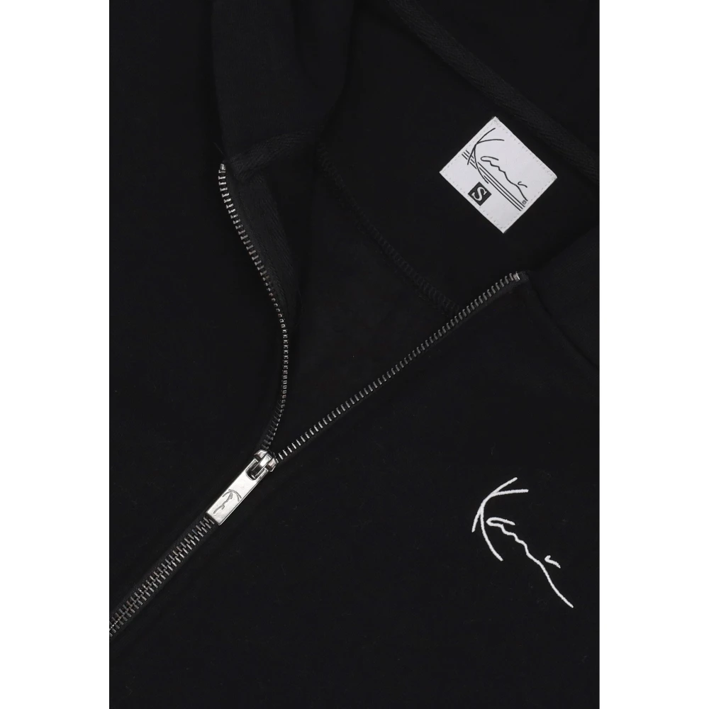 Karl Kani Essentiële Zip Hoodie met zijzakken Black Heren
