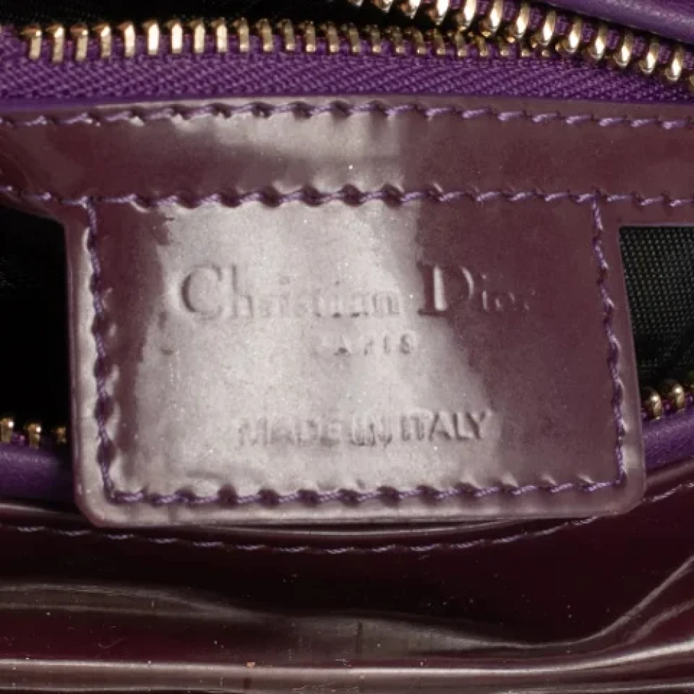 Dior Vintage Pre-owned Leather dior-bags Purple Dames