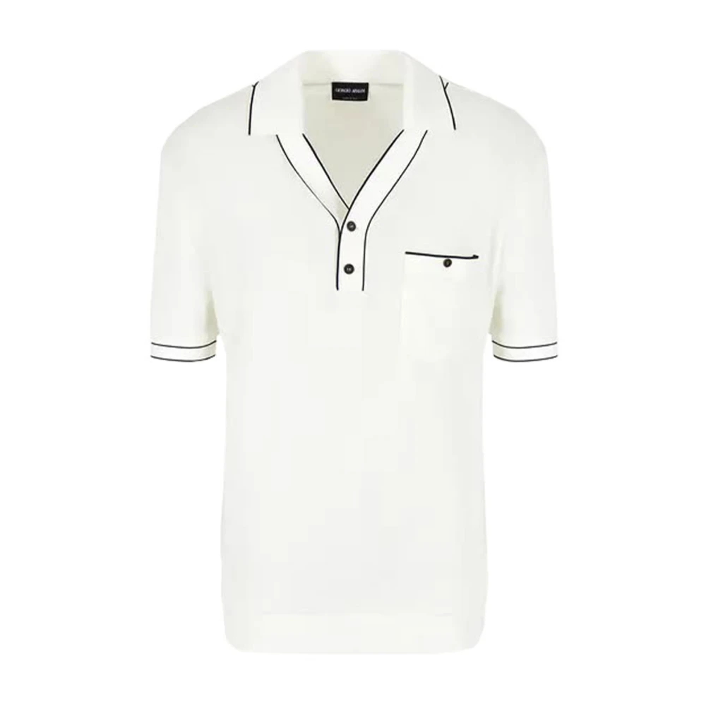 Giorgio Armani Polo Shirts White Heren