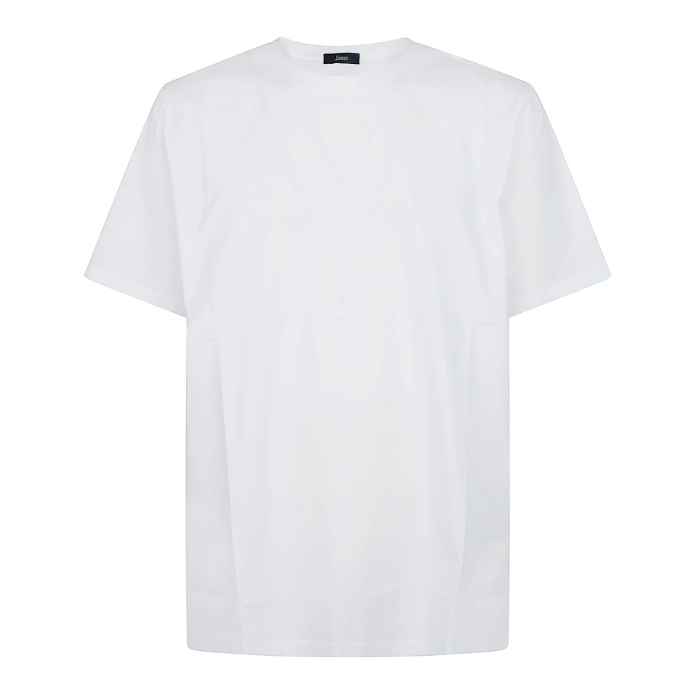 Herno Uomo Bianco T-Shirt In Jersey Di Cotone Stretch