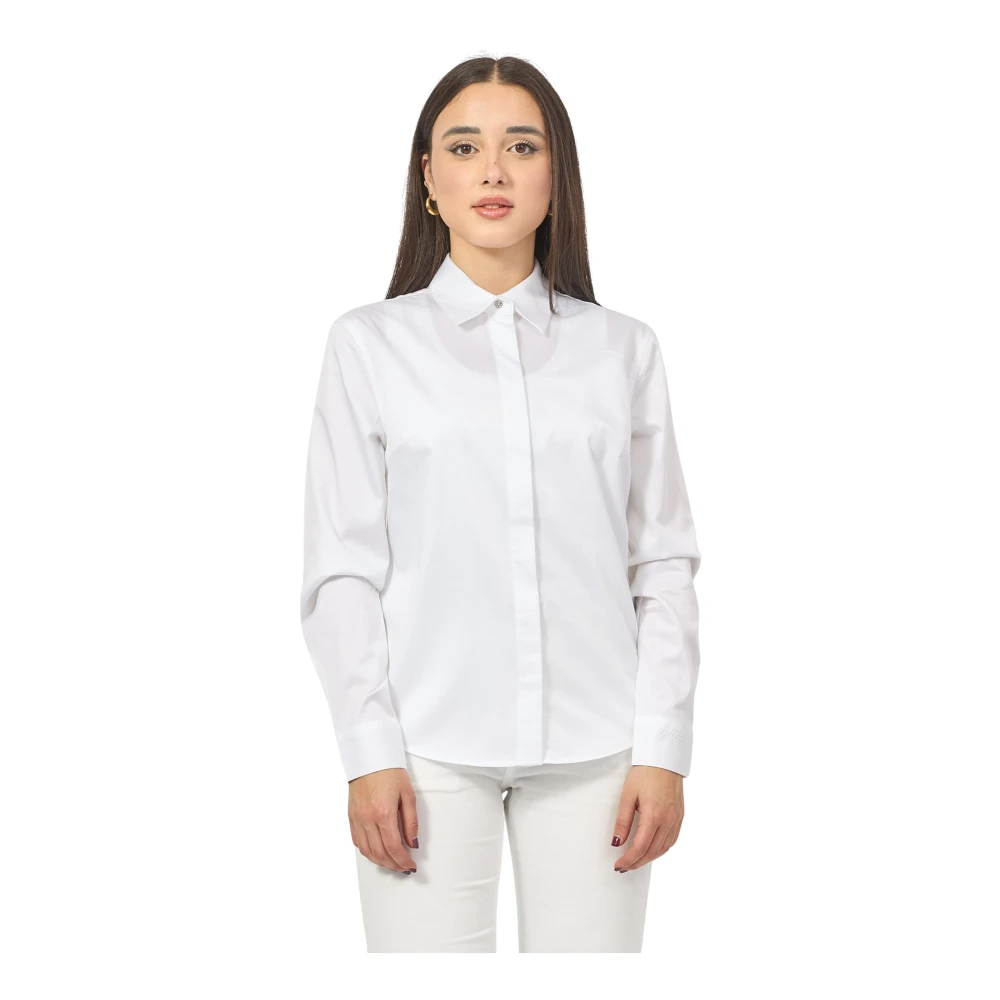 Guess Witte overhemd met lange mouwen en knoopsluiting White Dames