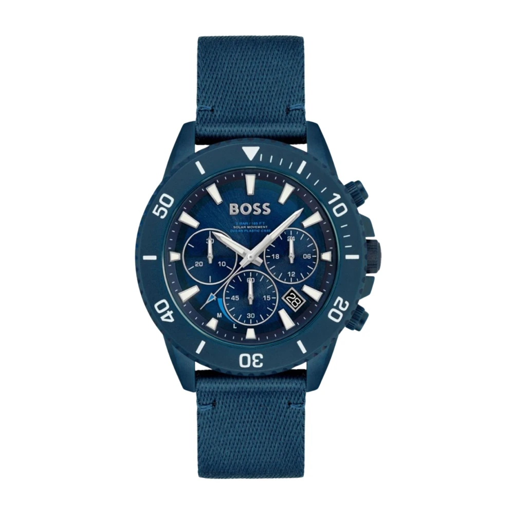 Hugo Men's Blue Admiral Solar Quartz Chronograph Watch - Watches - One Size - Accessories