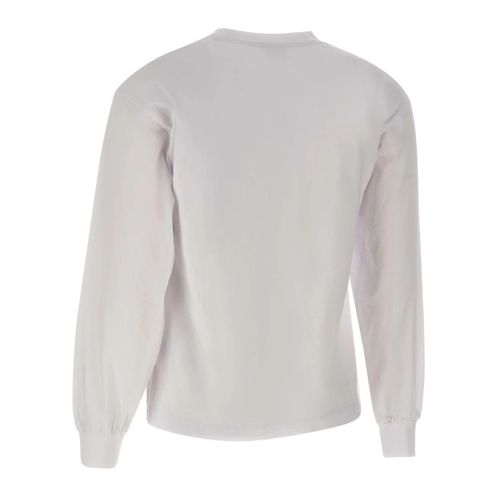 Sun68 Witte Katoenen Trui met Logoborduursel White Dames