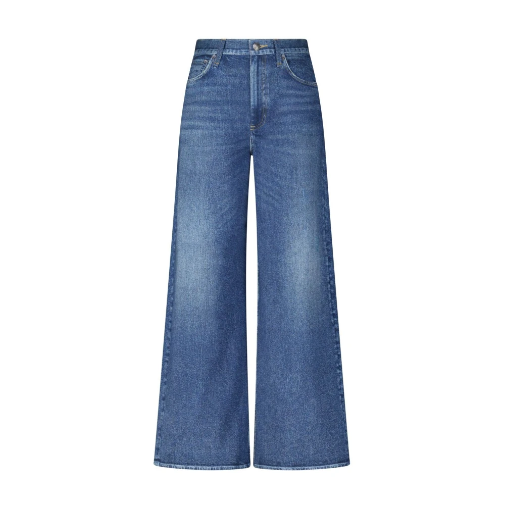 Rag & Bone Wijde Pijp Denim Stijl Broek Blue Dames
