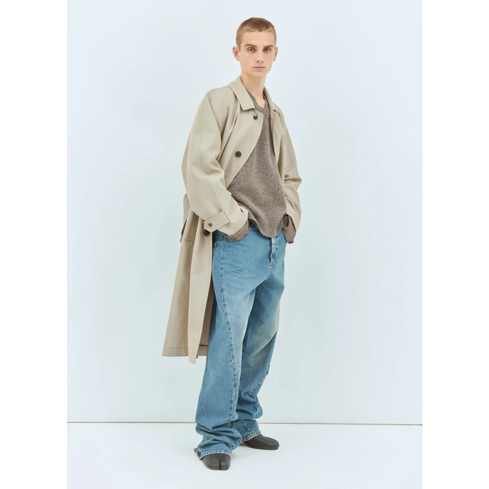Maison Margiela Verstelbare Diagonale Naad Jeans Blue Heren