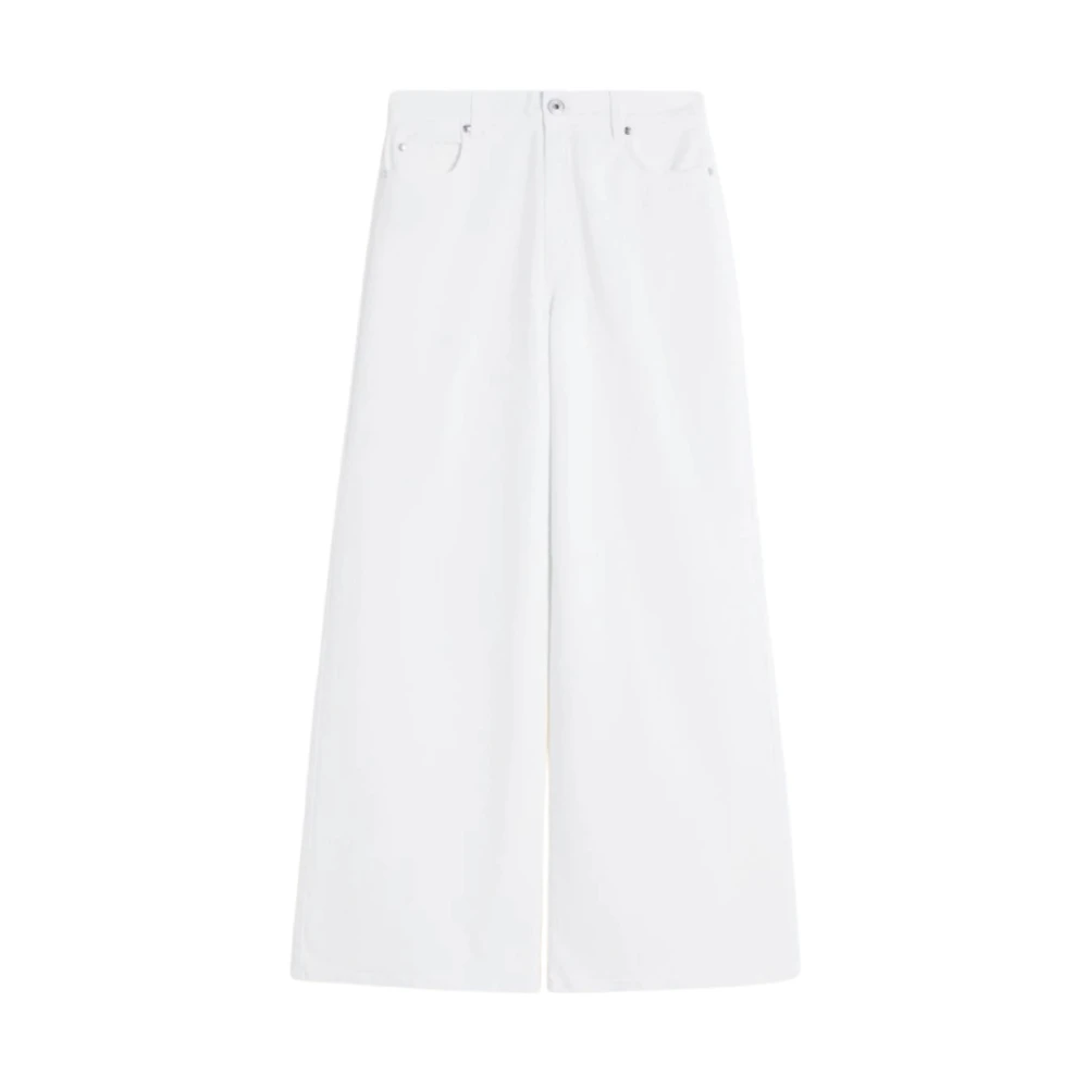 Weekend Max Mara White Wkdmedina Trousers - Female - Wide Jeans - 2XS - Jeans