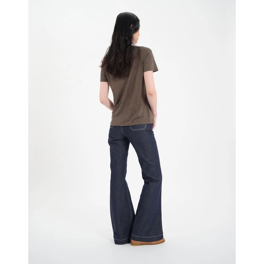Ines De La Fressange Paris Zonnig linnen T-shirt Green Dames