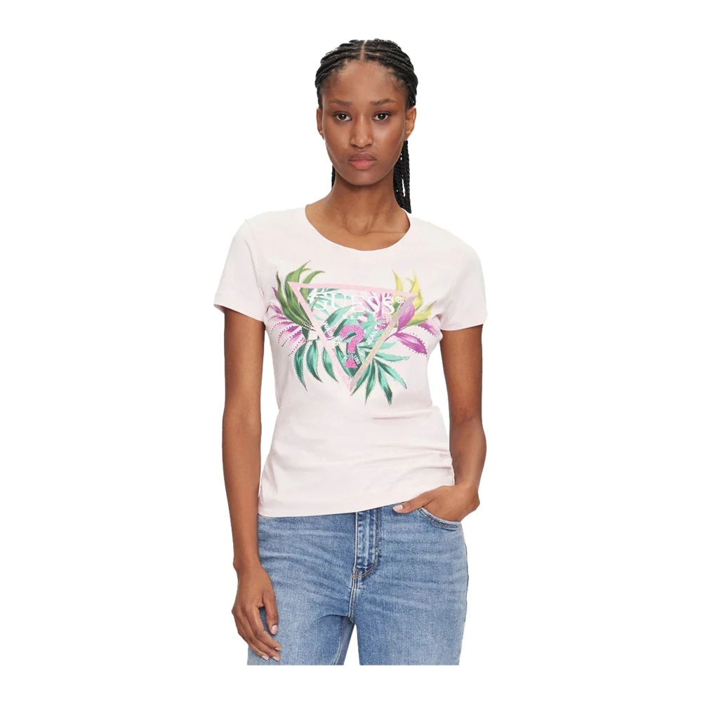 Guess - Tops > T-Shirts - Pink - Guess - Modalova