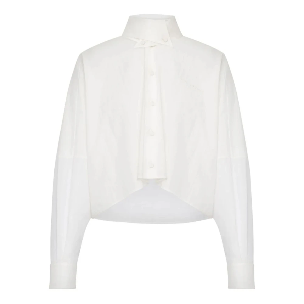 Philosophy di Lorenzo Serafini Witte Katoenmix Cropshirt White Dames