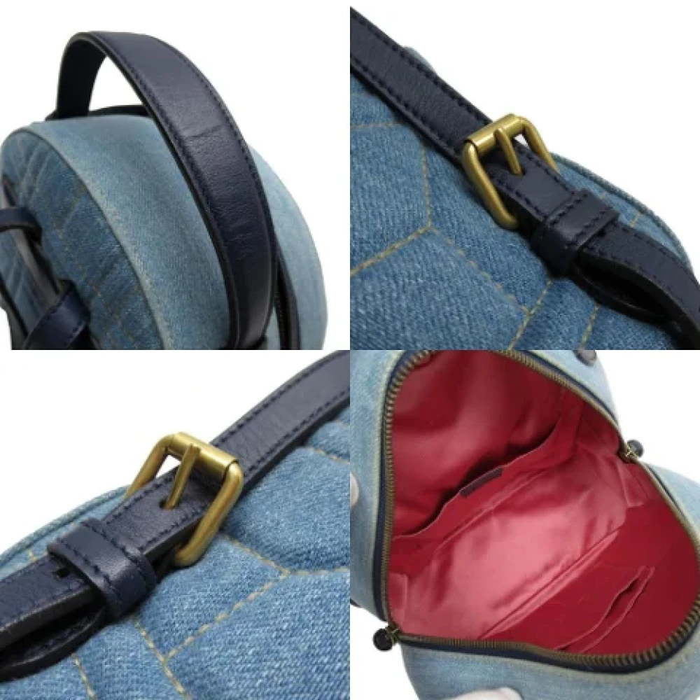 Gucci Vintage Pre-owned Denim backpacks Blue Dames