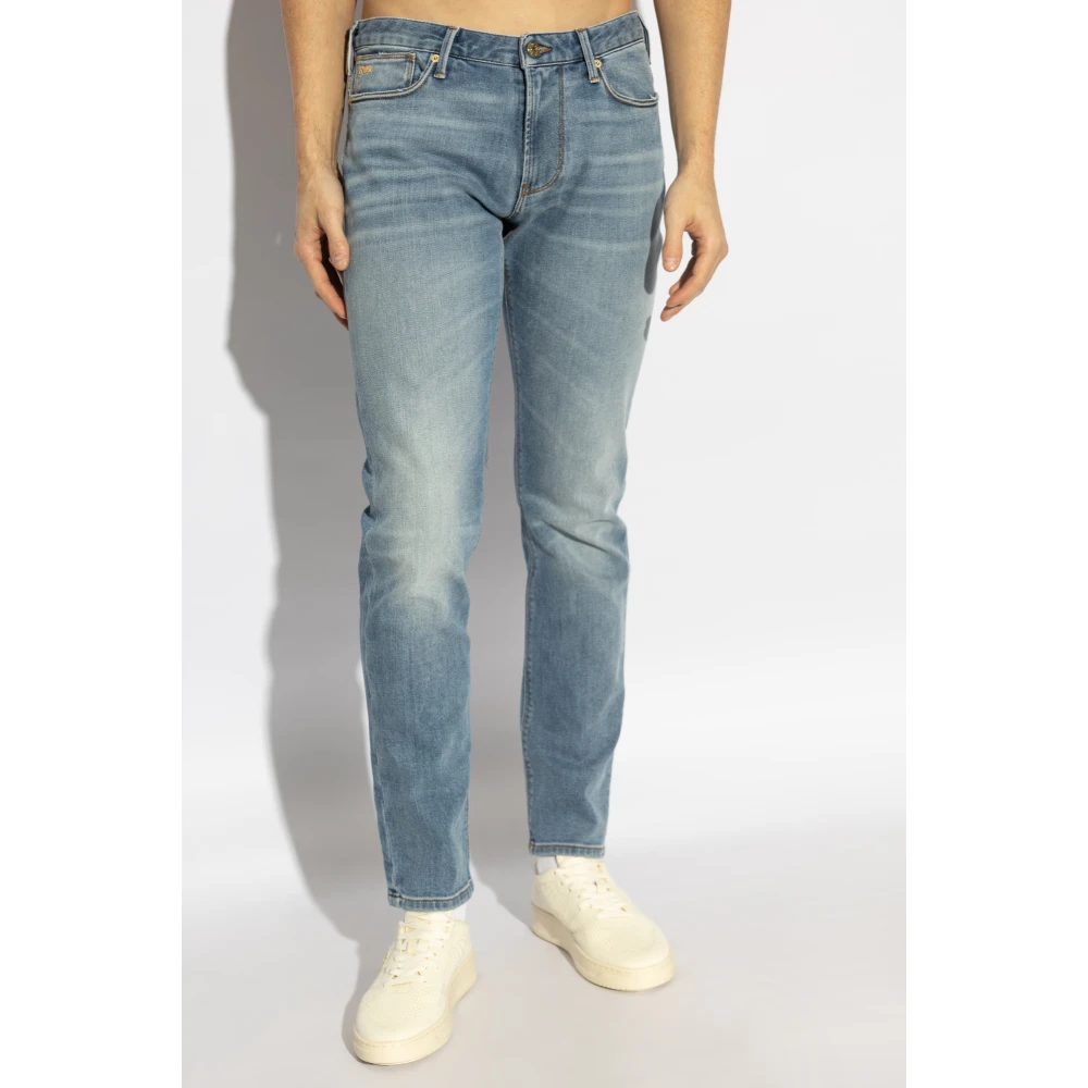 Emporio Armani Jeans met vintage effect Blue Heren
