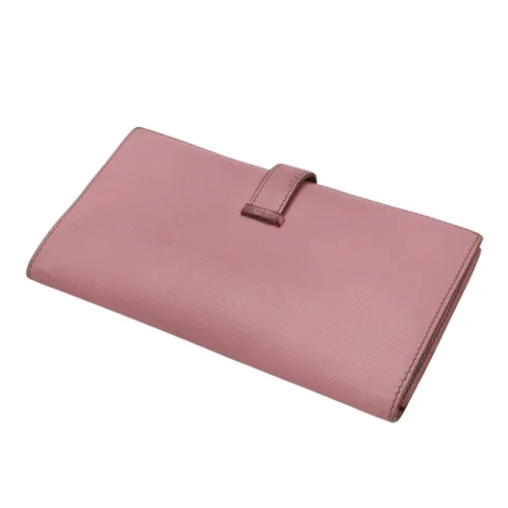 Hermès Vintage Pre-owned Leather wallets Pink Dames